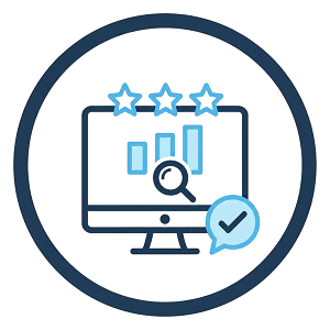 Infographic for RCM software reviews illustrating the medical revenue cycle flow from medical coding and billing to software-driven analytics